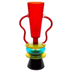 Vase à fleurs en verre Sirio, par Ettore Sottsass de Memphis Milano