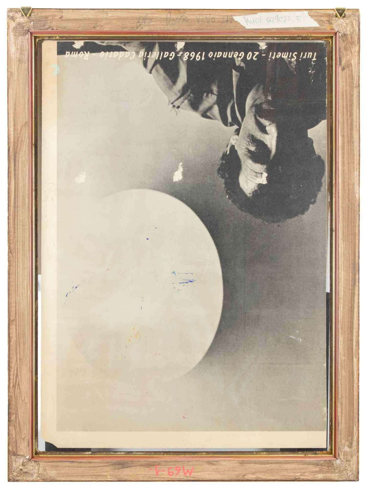 Portrait - Technique mixte sur papier par Sirio Pellegrini - années 1950 en vente 3