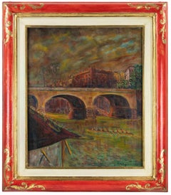 Paesaggio urbano - Dipinto di Sirio Pellegrini - 1966