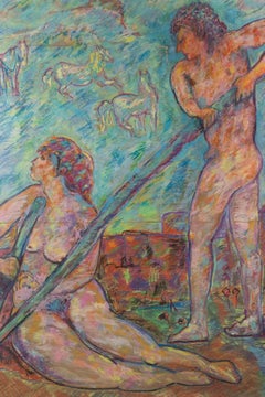 Earthly Paradise - Paint by Sirio Pellegrini - 1960s