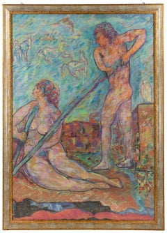 Earthly Paradise - Paint by Sirio Pellegrini - 1960s