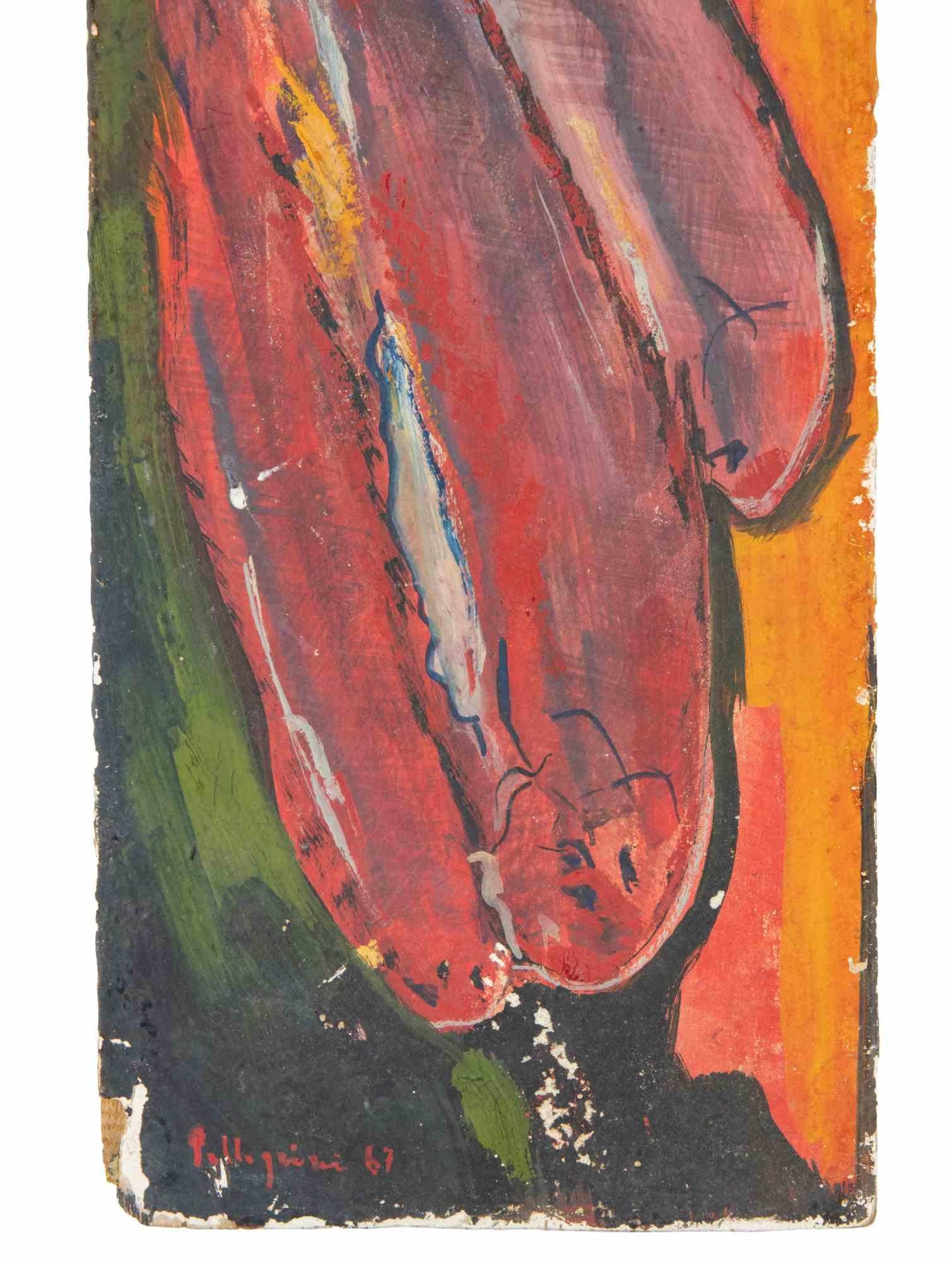 Fische – Farbe von Sirio Pellegrini – 1960er Jahre im Angebot 1