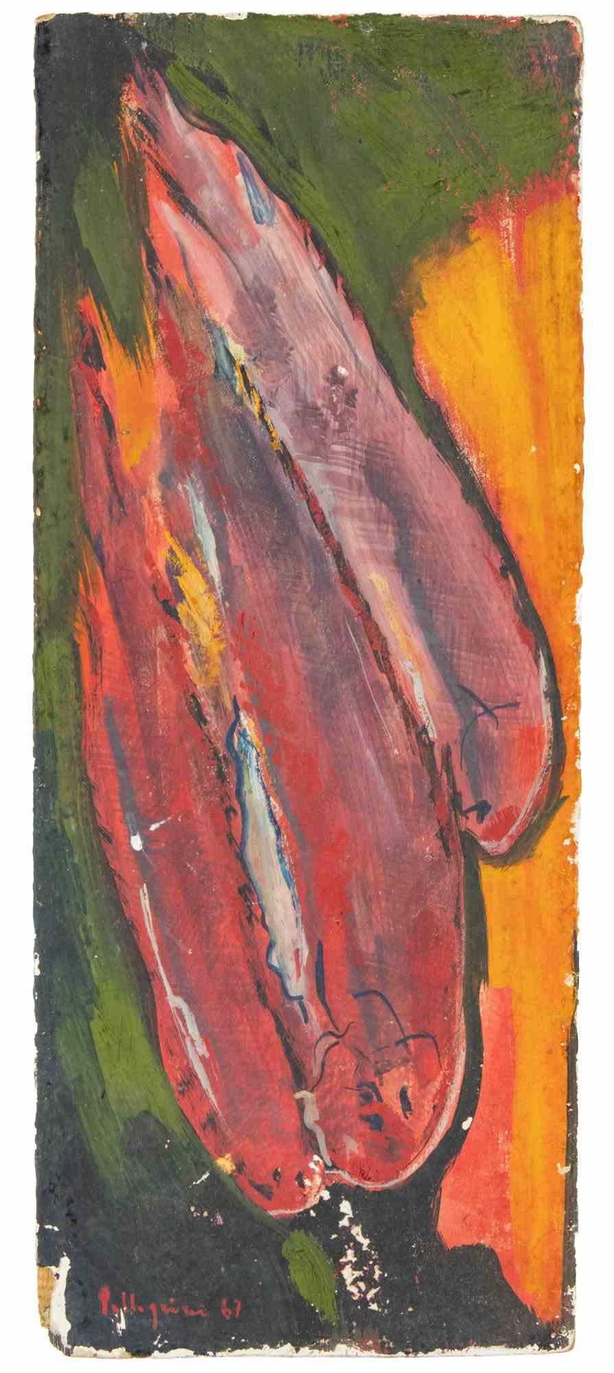 Fishes - Paint by Sirio Pellegrini - 1960s
