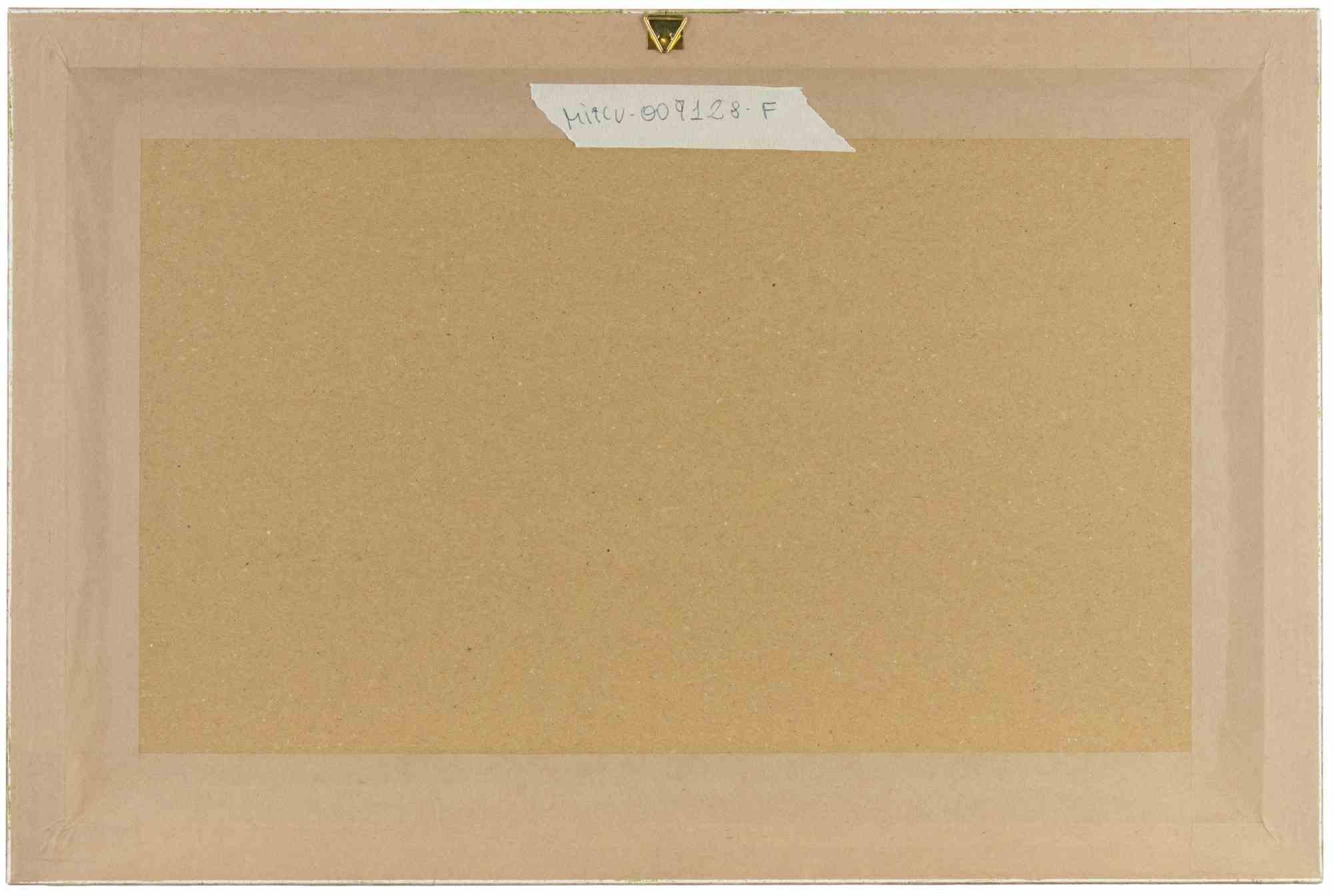 Fußballspiel – Farbe von Sirio Pellegrini – 1970er Jahre im Angebot 4