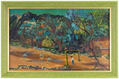 Football Match - Paint by Sirio Pellegrini - 1970s