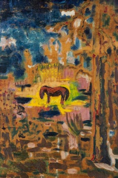 Grazing Horse - Paint by Sirio Pellegrini - 1960s