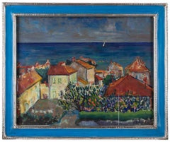 Paisaje en Falconara - Pintura de Sirio Pellegrini - 1968