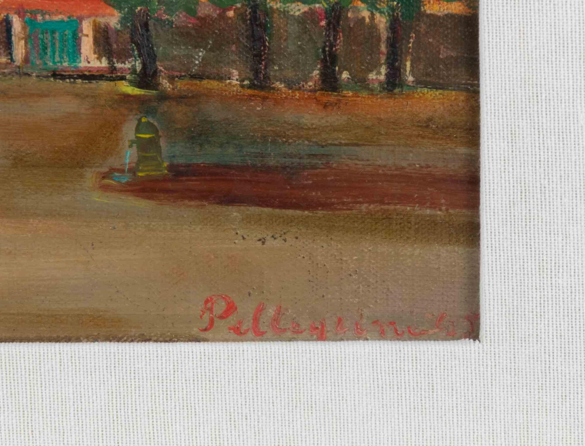 Landschaftslandschaft – Gemälde von Sirio Pellegrini – 1960er Jahre im Angebot 2