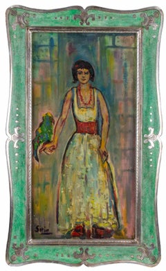 Maja con loro - Pintura de Sirio Pellegrini - 1974