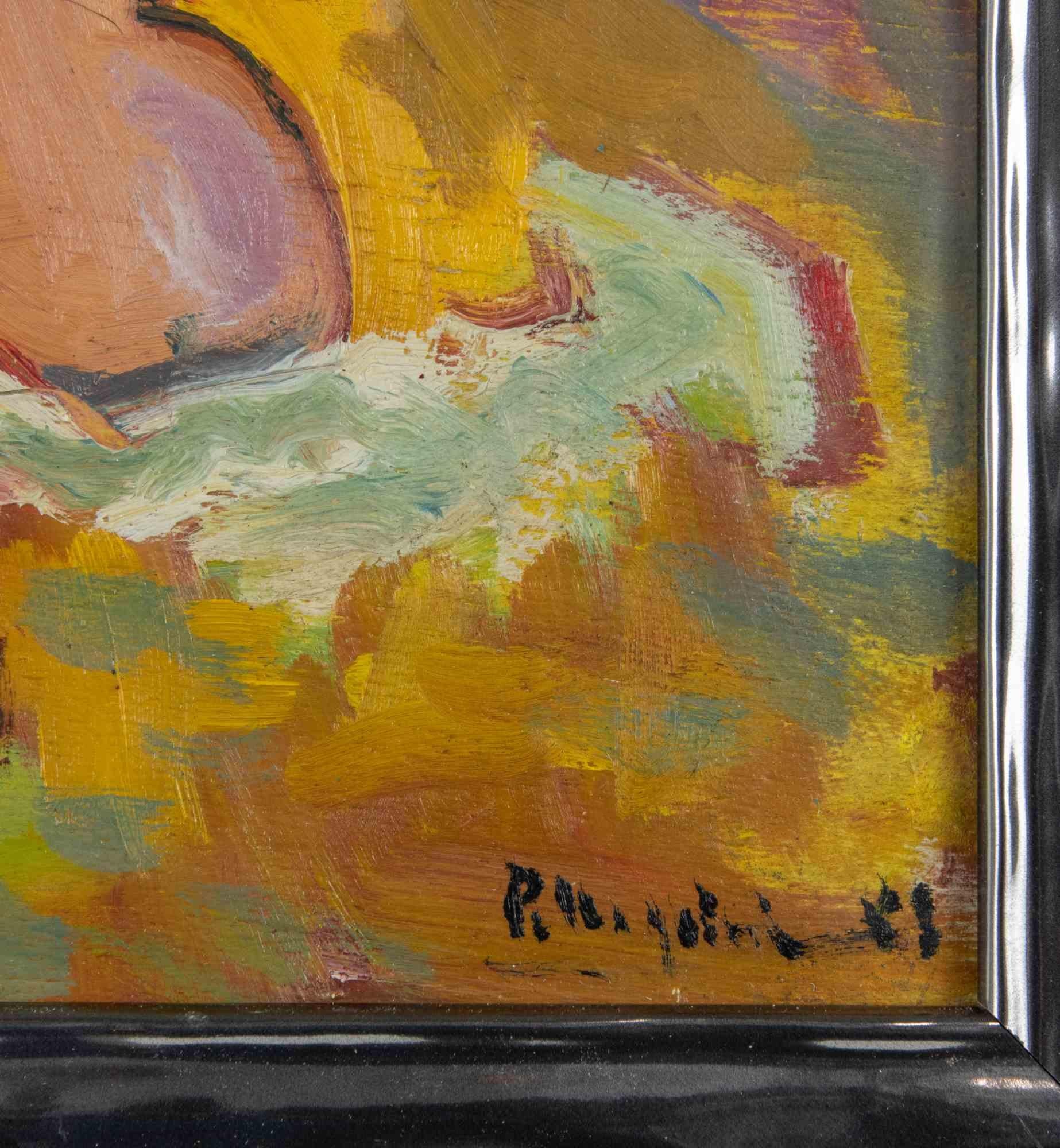 Akt am Strand – Farbe von Sirio Pellegrini – 1961 im Angebot 2