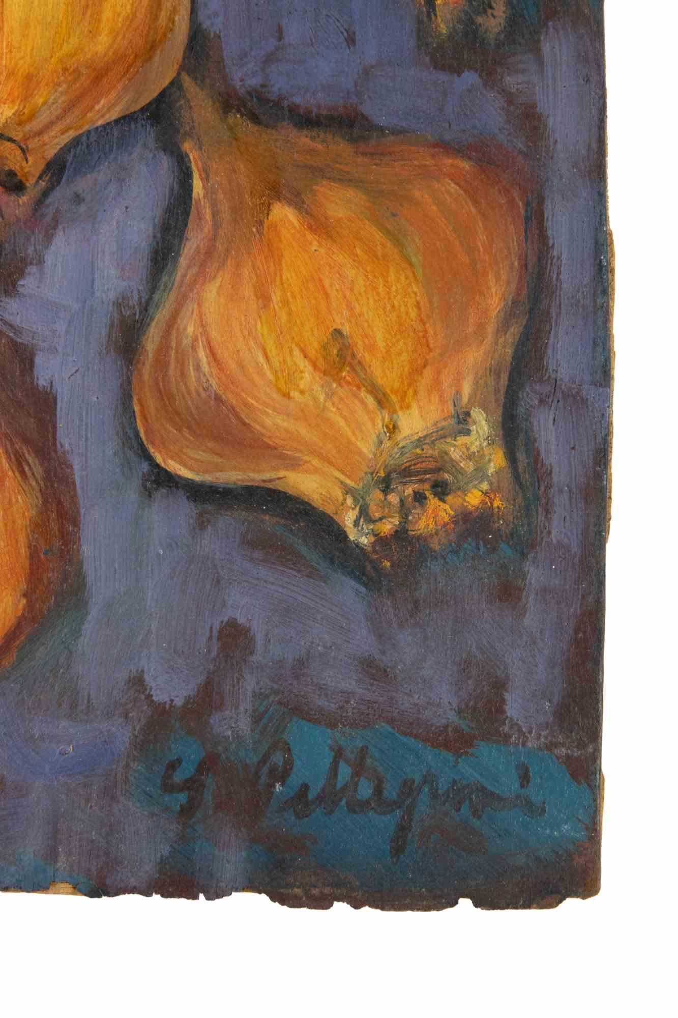 Onions - Paint by Sirio Pellegrini - 1960s For Sale 2