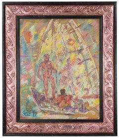 Marineros - Pintura de Sirio Pellegrini - 1975