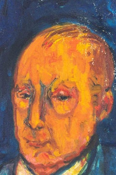 Self Portrait - Oil Paint by Sirio Pellegrini - 1969