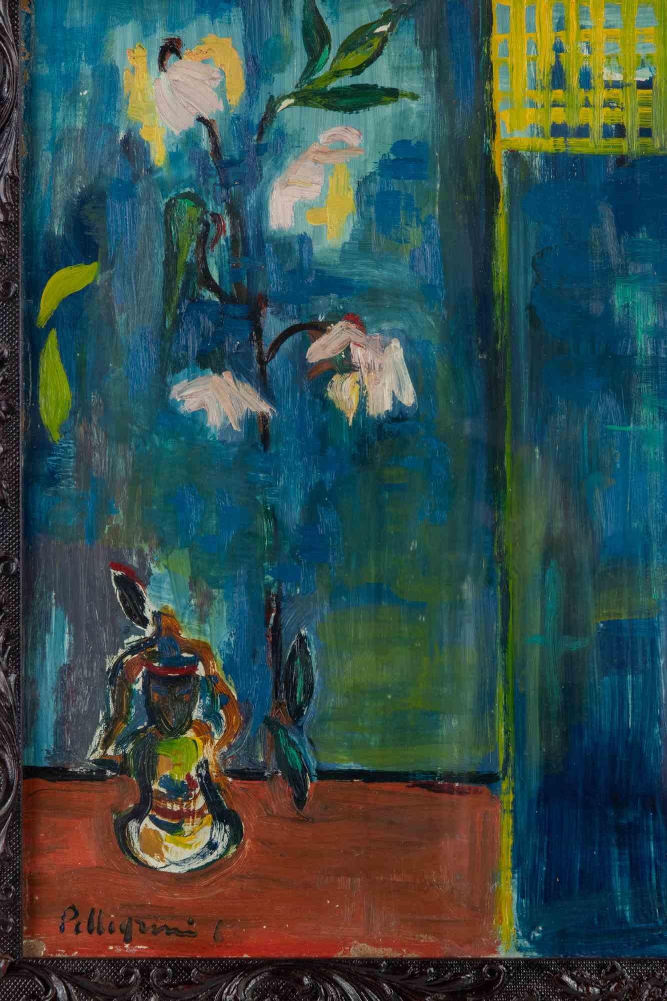 Stillleben – Malerei von Sirio Pellegrini – 1968 im Angebot 1