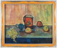 Natura morta con frutta - Dipinto a olio di Sirio Pellegrini - 1968