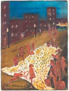 La célébration - Peinture de Sirio Pellegrini - 1965