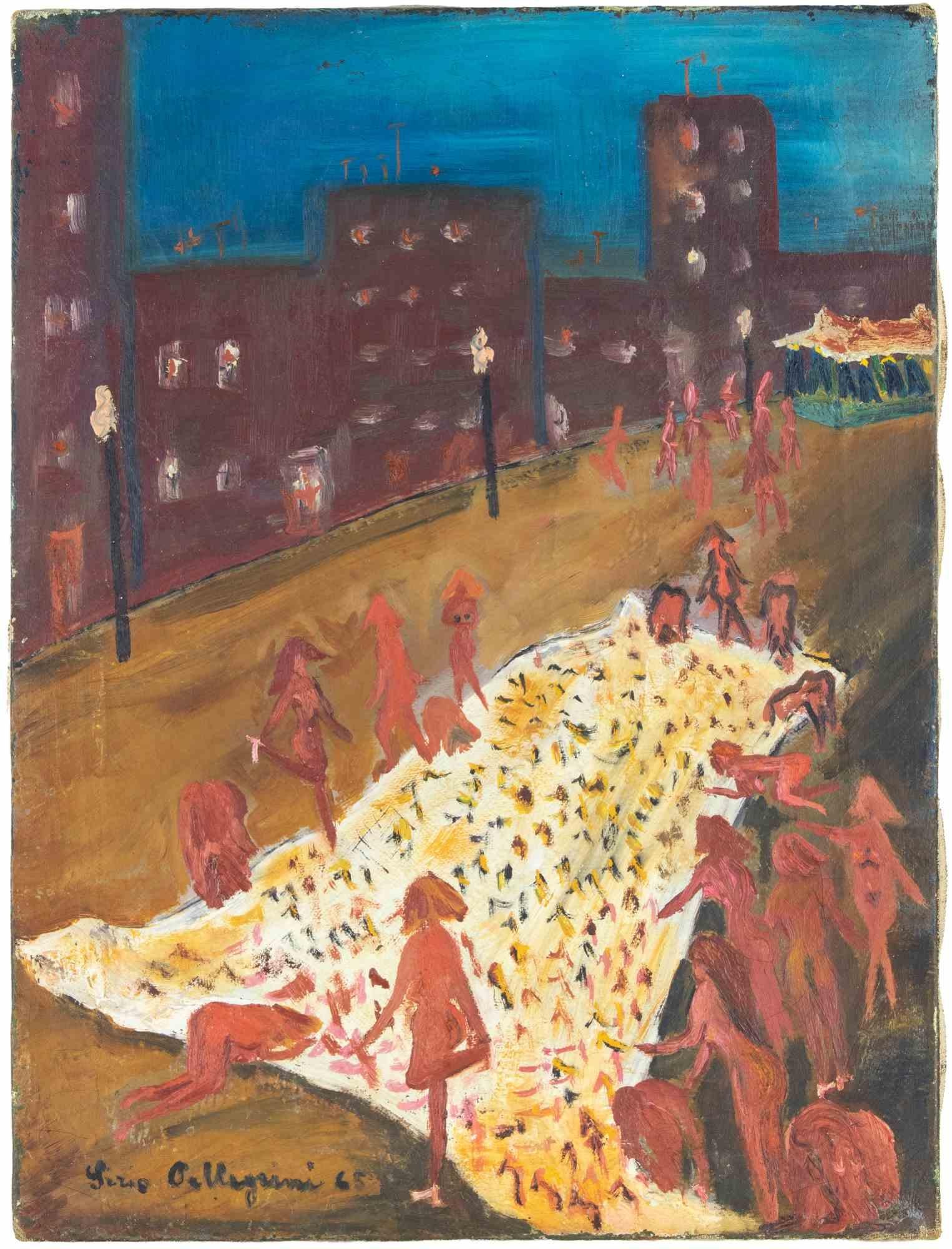 The Celebration - Paint by Sirio Pellegrini - 1965