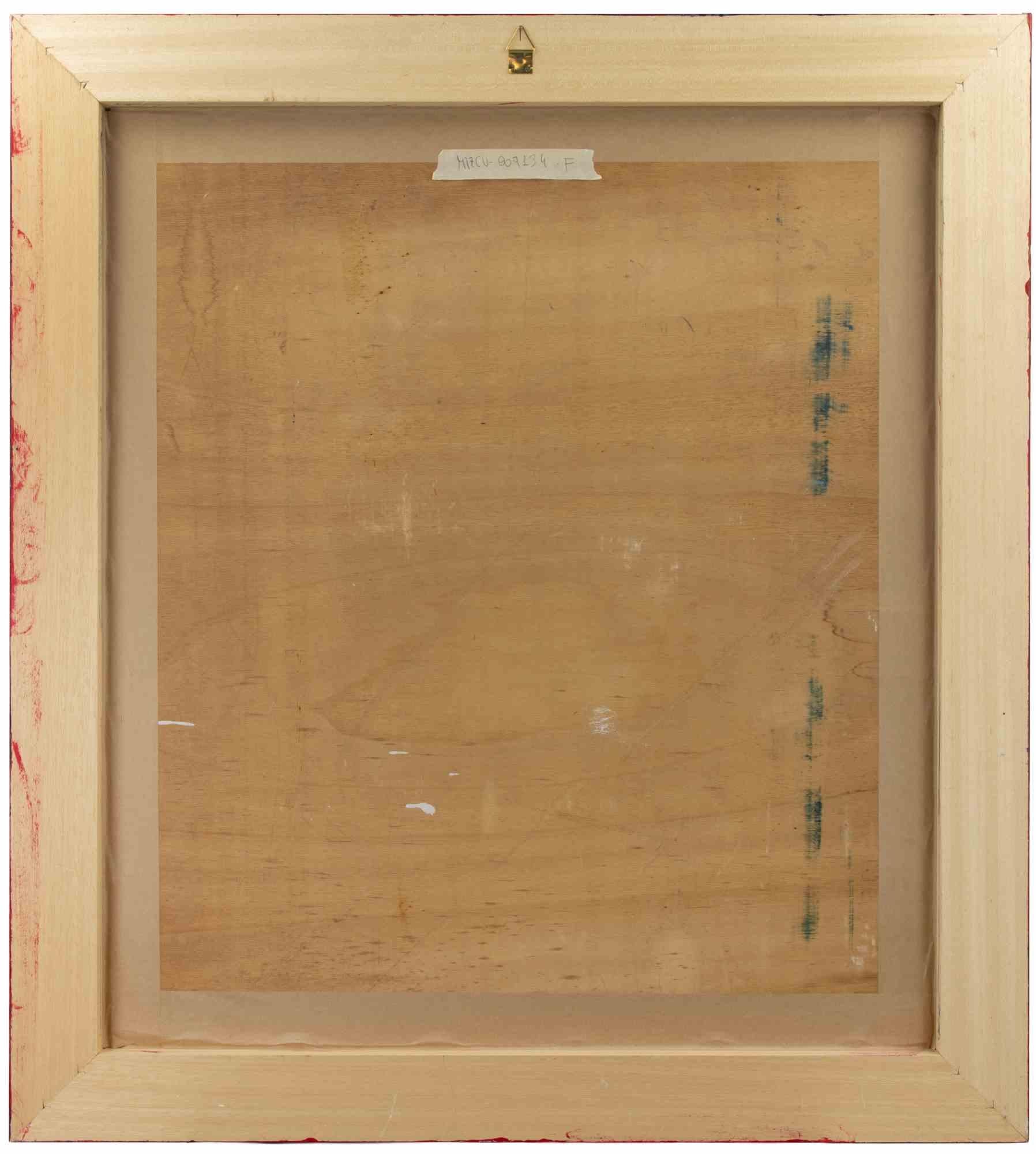 La famiglia - Dipinto a olio di Sirio Pellegrini - 1969 in vendita 3