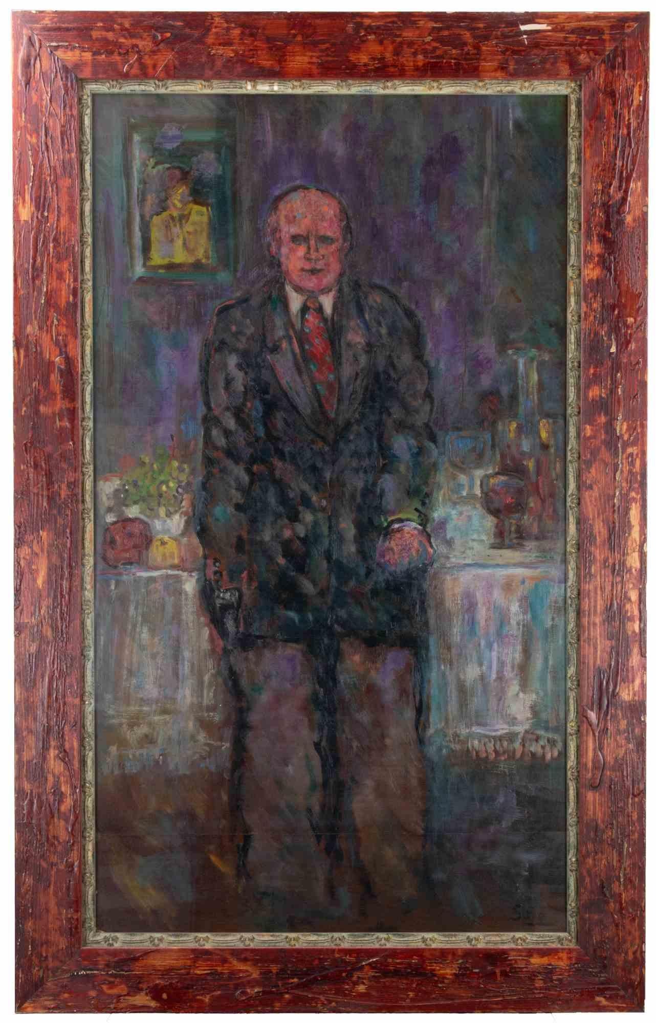 The Professor - Paint by Sirio Pellegrini - 1969