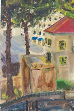 Paesaggio urbano - Dipinto di Sirio Pellegrini - Anni '60