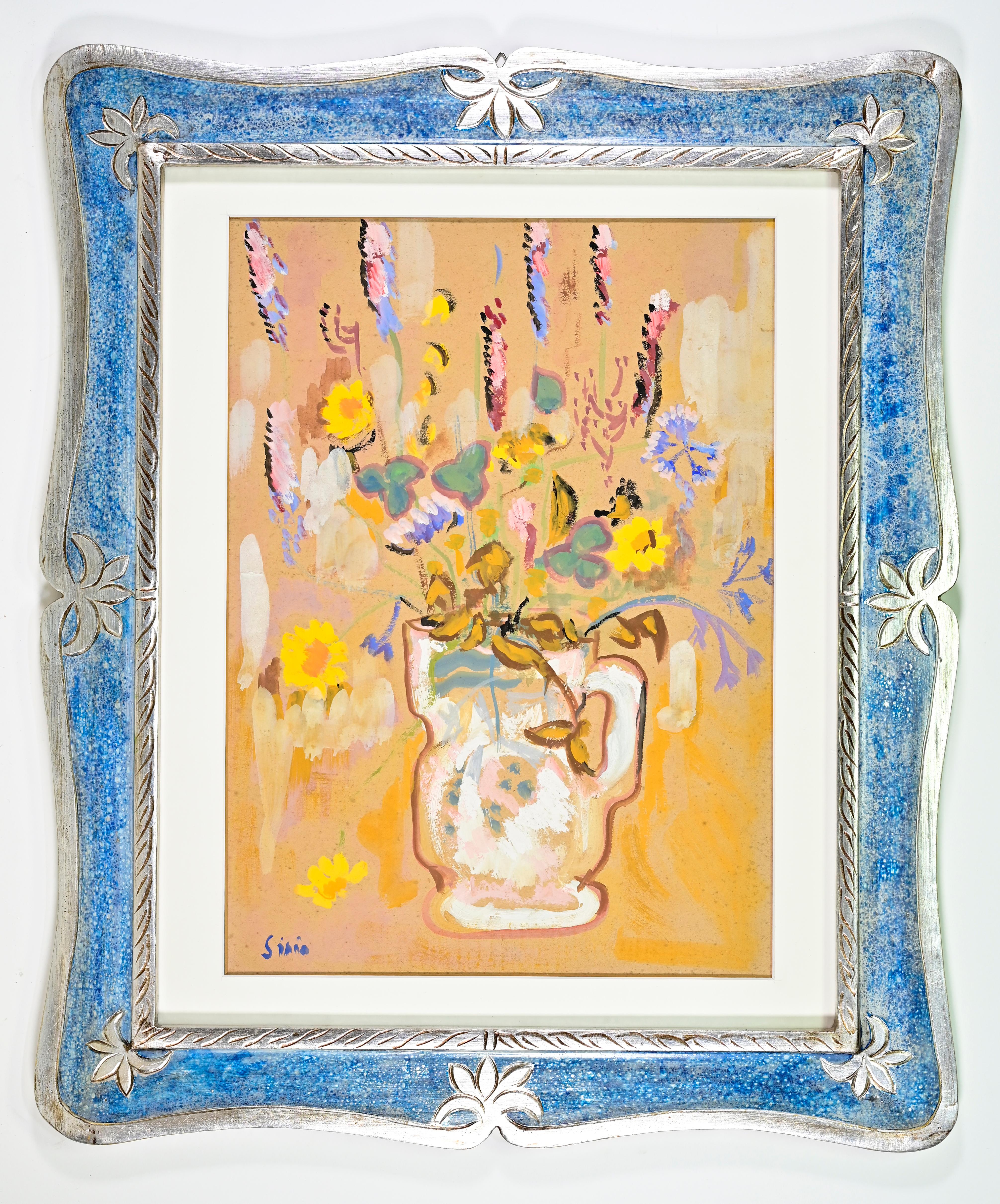Oil on cardboard realized by Sirio Pellegrini in 1960s.

Hand signed.

Includes a wooden frame realized by the Artist. cm. 60.5x47.5.

Sirio Pellegrini, born in Rome on March 1, 1922, of Abruzzo origins (Capestrano), spent his childhood years in