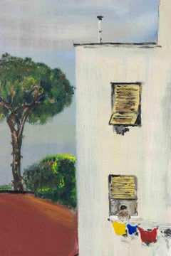 View of Collina Volpi - Paint by Sirio Pellegrini - 1966