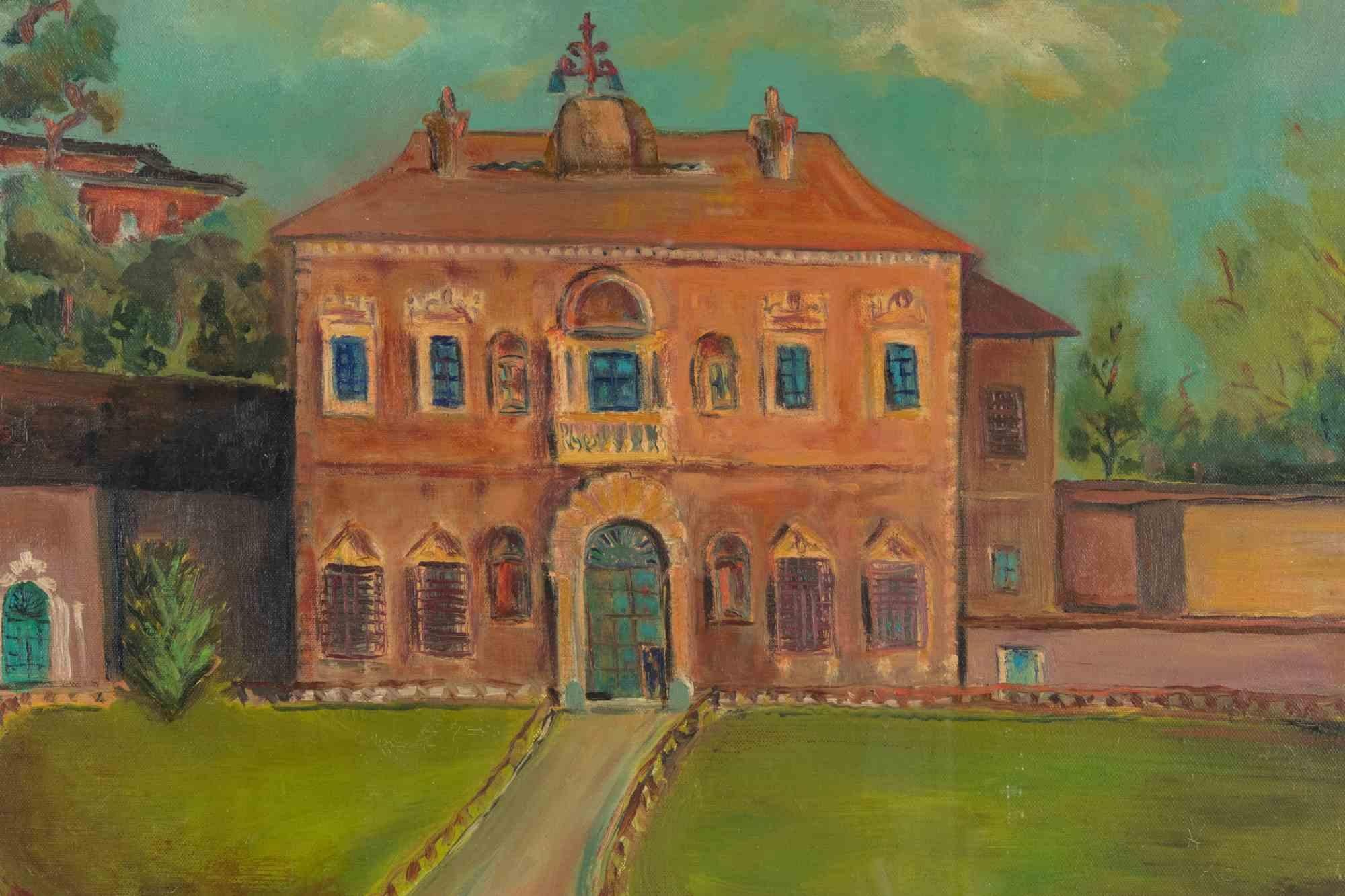 Villa – Farbe von Sirio Pellegrini – 1960er Jahre im Angebot 1