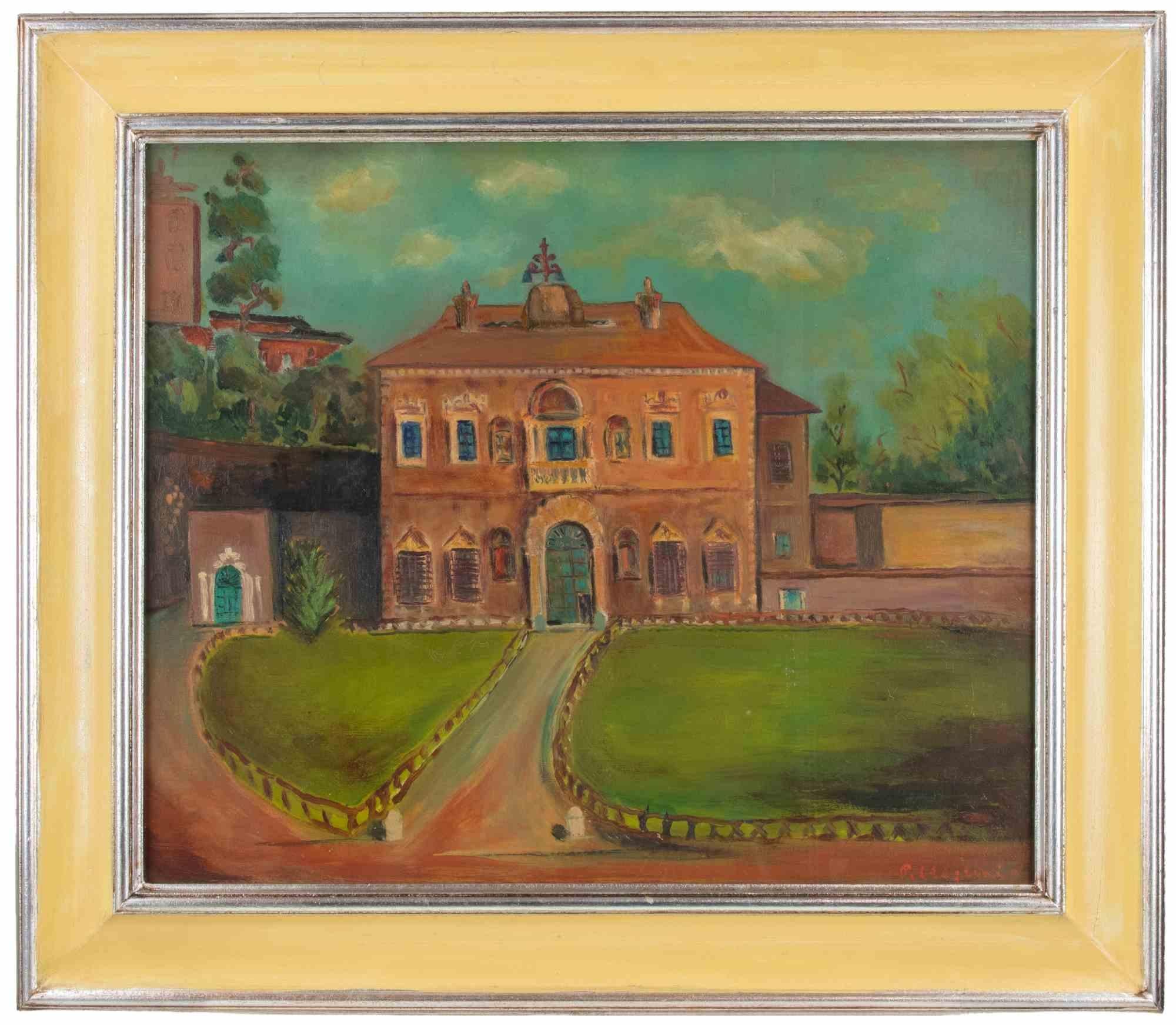 Oil on cardboard realized by Sirio Pellegrini in 1960s.

Hand signed.

Includes a wooden frame realized by the Artist. cm. 67x76.

Sirio Pellegrini, born in Rome on March 1, 1922, of Abruzzo origins (Capestrano), spent his childhood years in Rome,
