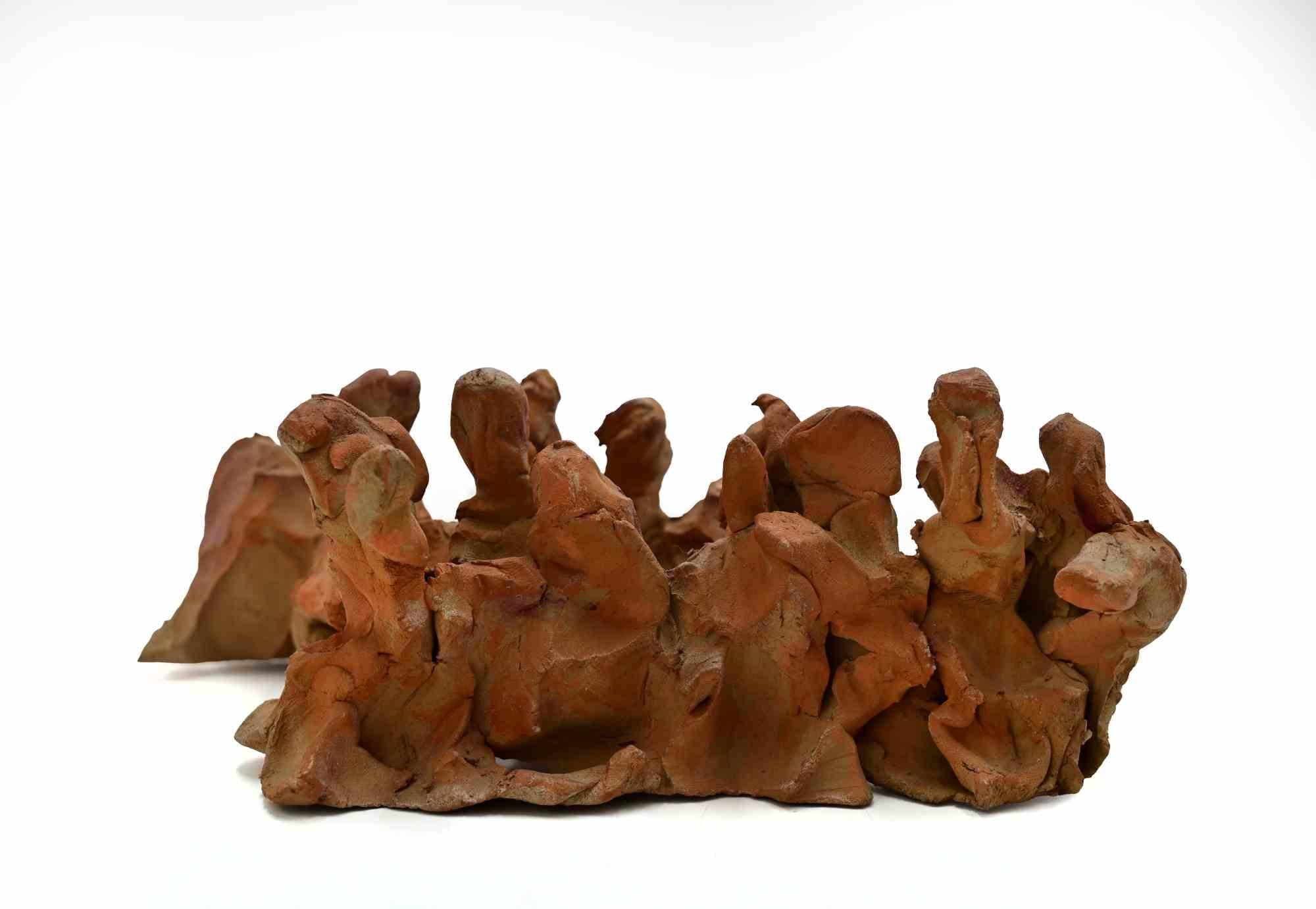 Cénacle - Sculpture de Sirio Pellegrini - années 1960 en vente 2