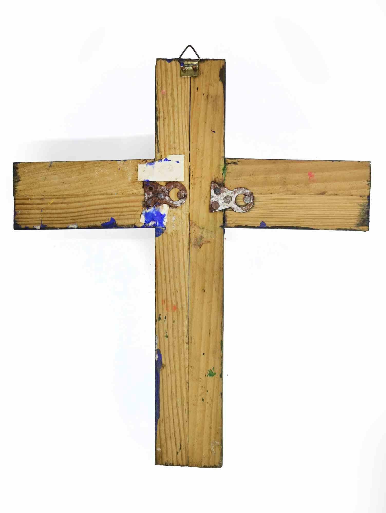 Christ on the Cross - Sculpture by Sirio Pellegrini - 1960s For Sale 1