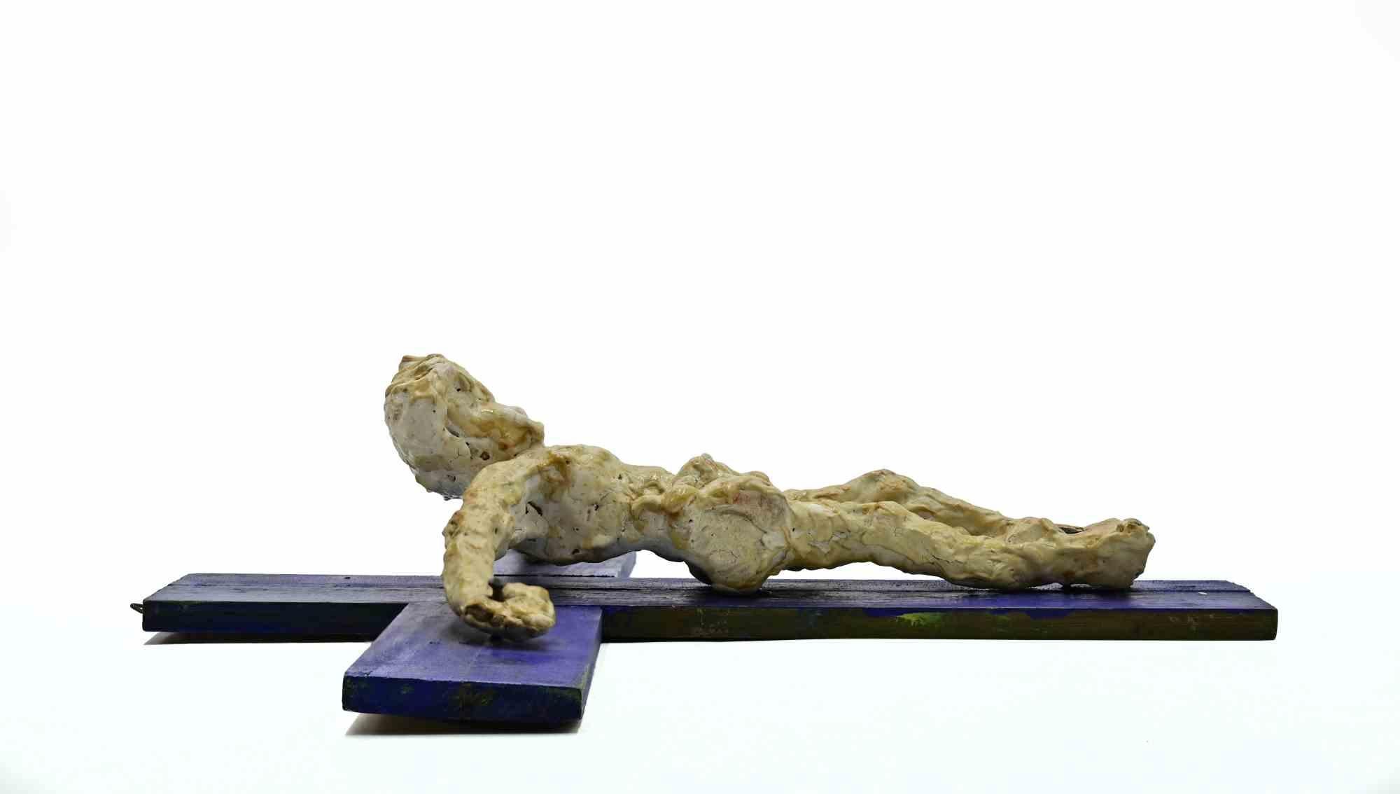 Christ on the Cross - Sculpture by Sirio Pellegrini - 1960s For Sale 3