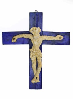 Christ on the Cross - Sculpture by Sirio Pellegrini - 1960s