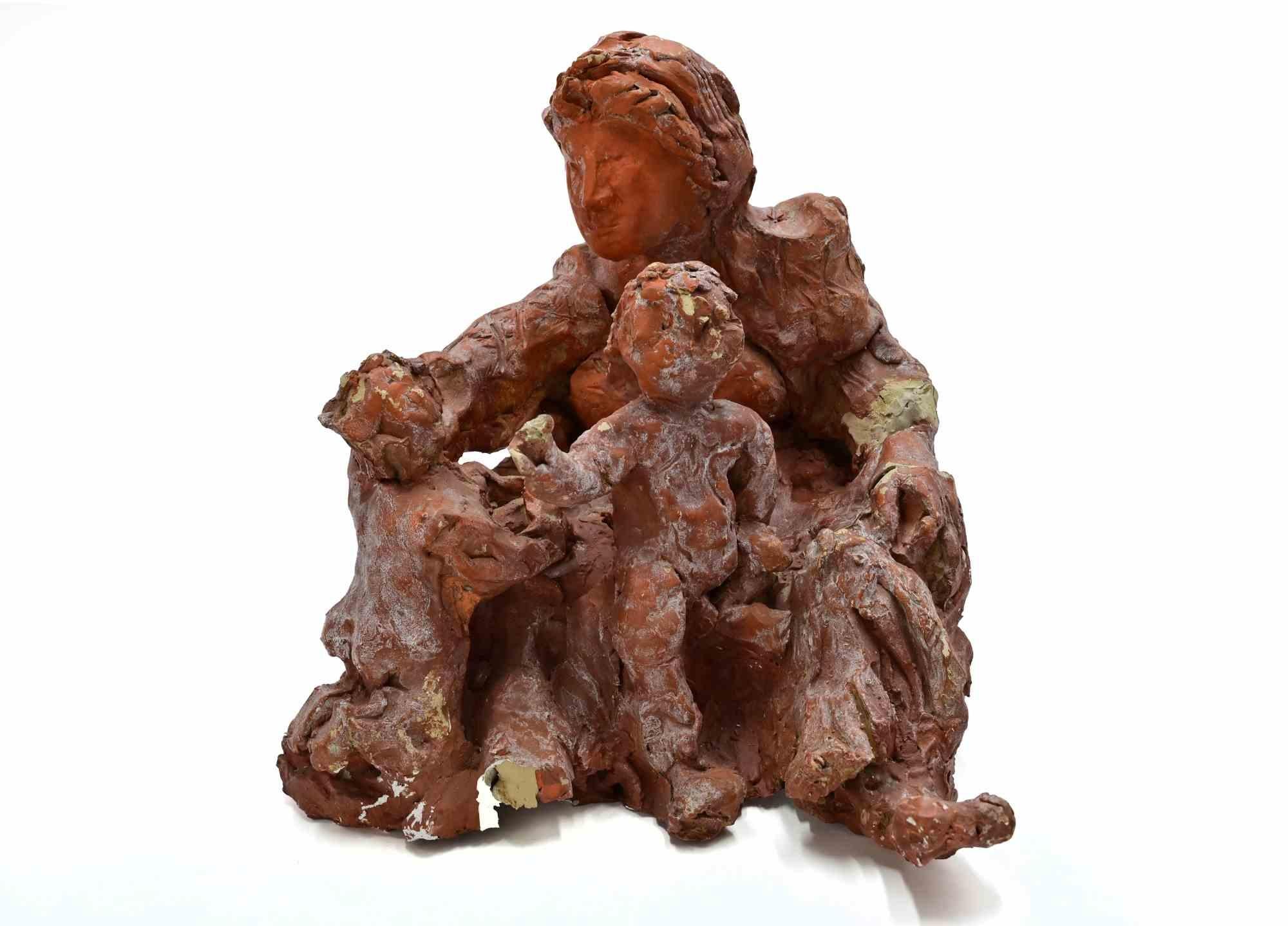 Famiglia - Scultura di Sirio Pellegrini - Anni '60 in vendita 3