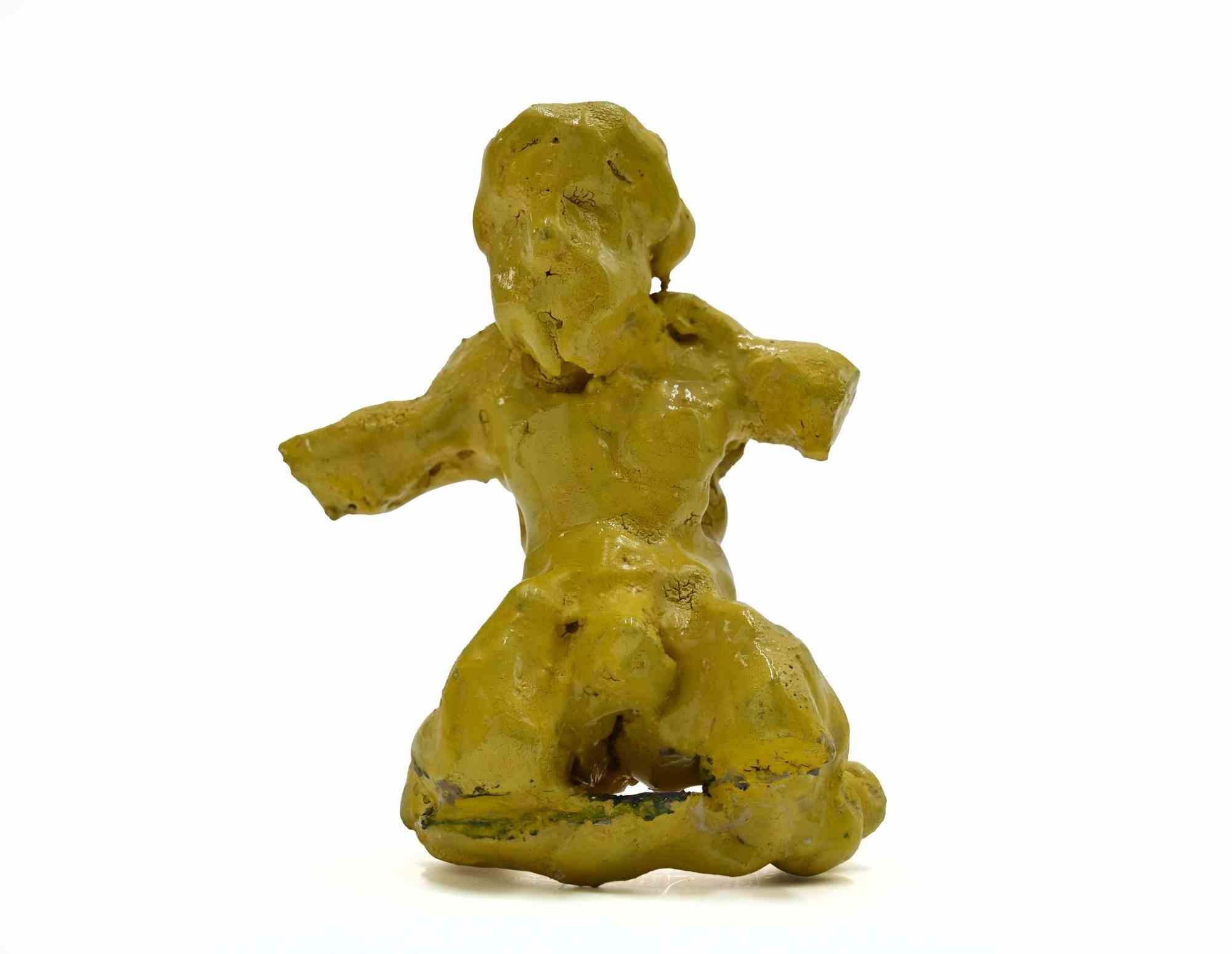 Sculpture en terre cuite peinte réalisée par Sirio Pellegrini dans les années 1960.

Bon état.

Sirio Pellegrini, né à Rome le 1er mars 1922, d'origine abruzzaise (Capestrano), a passé ses années d'enfance à Rome, au cœur de la vieille ville,
