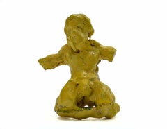 Figure in Yellow - Sculpture by Sirio Pellegrini - 1960s