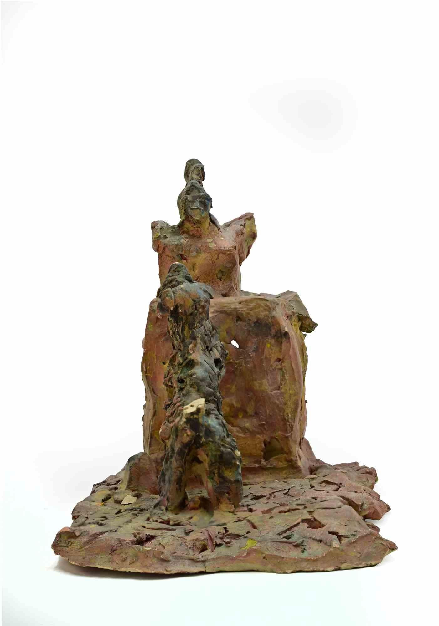 Chien de chasse - Sculpture de Sirio Pellegrini - Années 1960 en vente 1