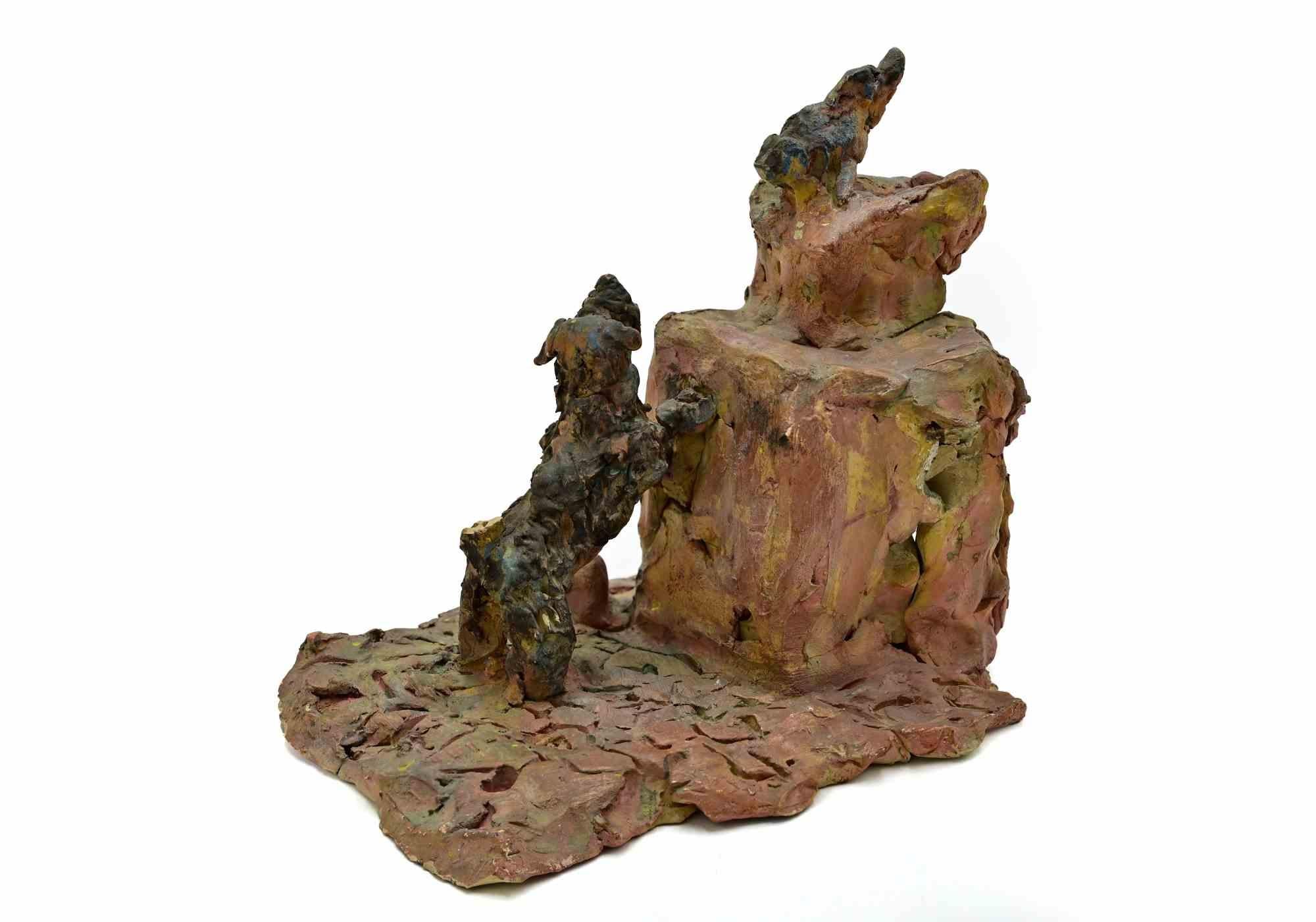 Chien de chasse - Sculpture de Sirio Pellegrini - Années 1960 en vente 2