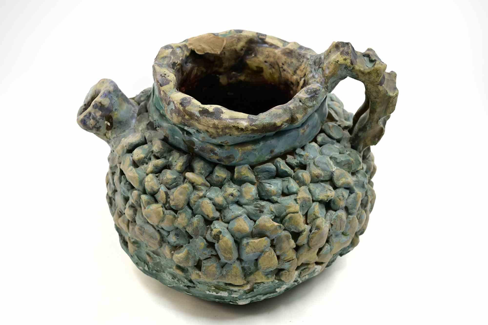 Sirio Pellegrini Figurative Sculpture - Jug Sculpture in Painted Terracotta, Modern Style, 1960s, Unframed