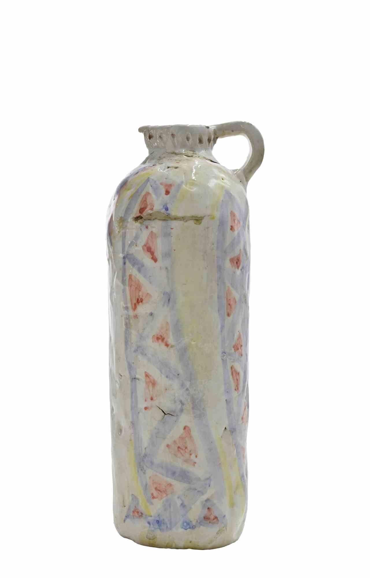Jug Sculpture in Painted Terracotta, Modern Style, 1960s, Unframed