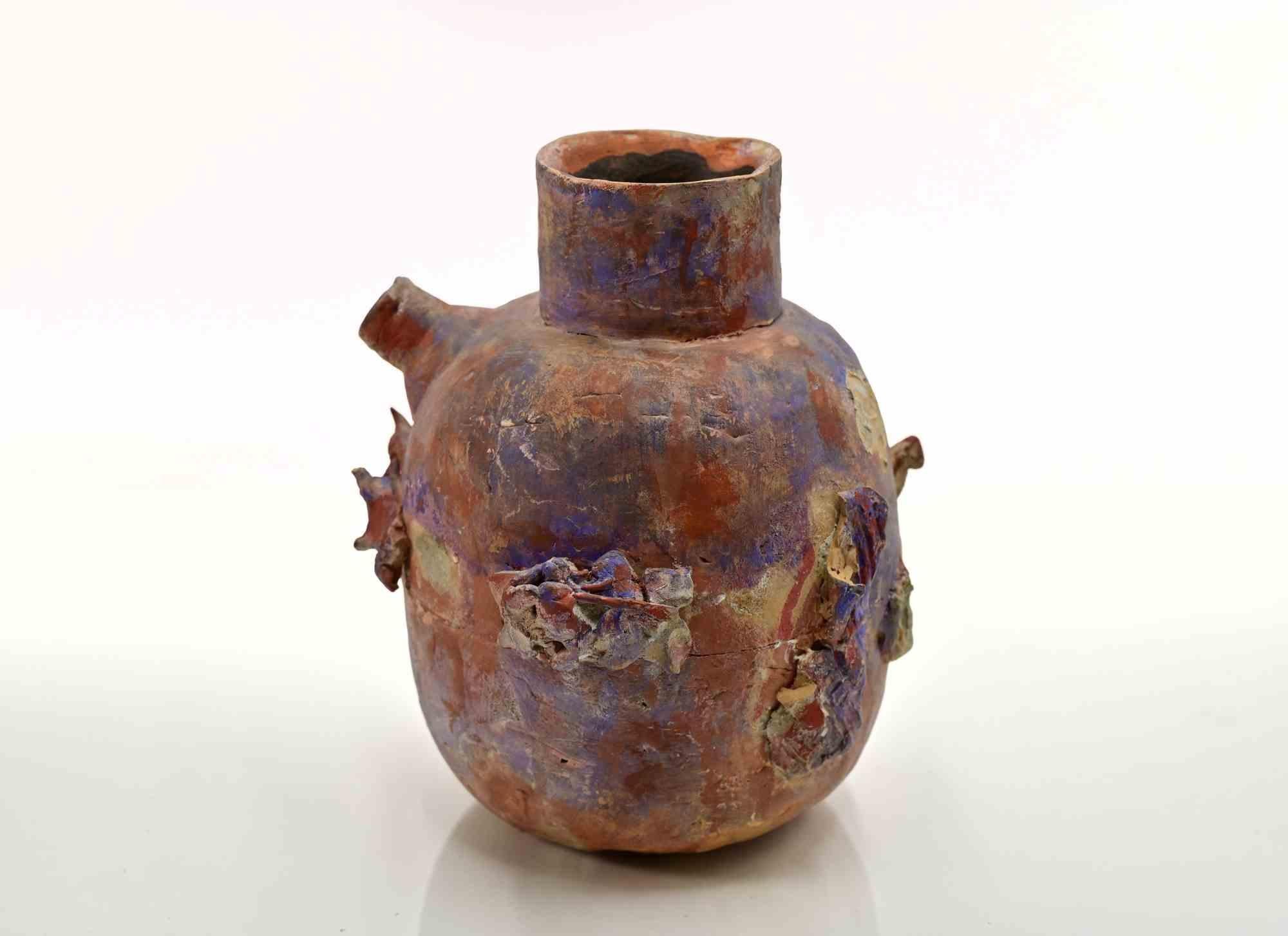 Sirio Pellegrini Figurative Sculpture - Jug Sculpture, Painted Terracotta, Modern Style, 1960s, Unframed