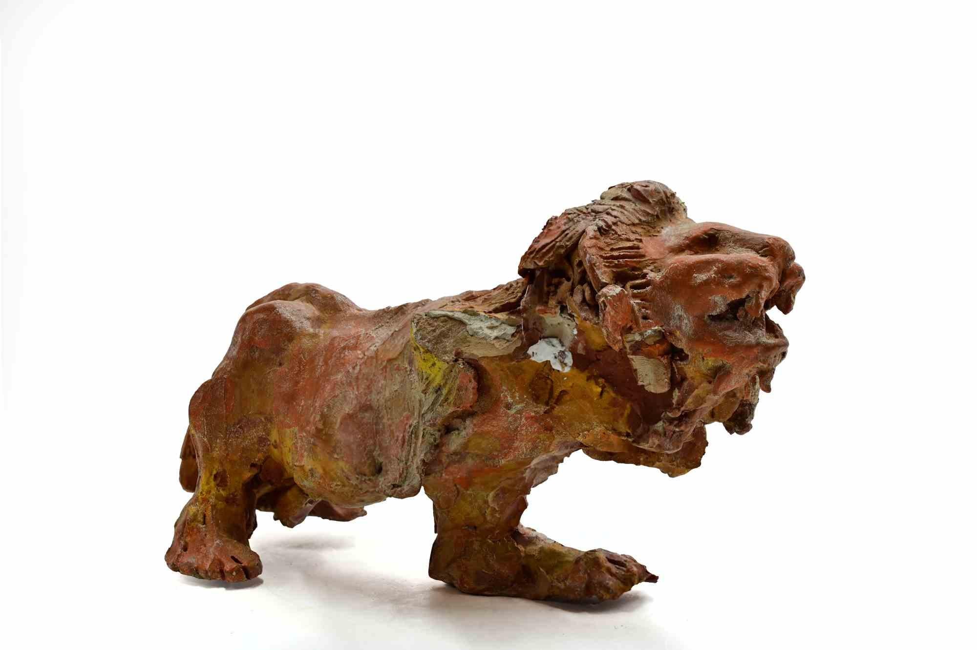 Lion - Sculpture de Sirio Pellegrini - Années 1960 en vente 2