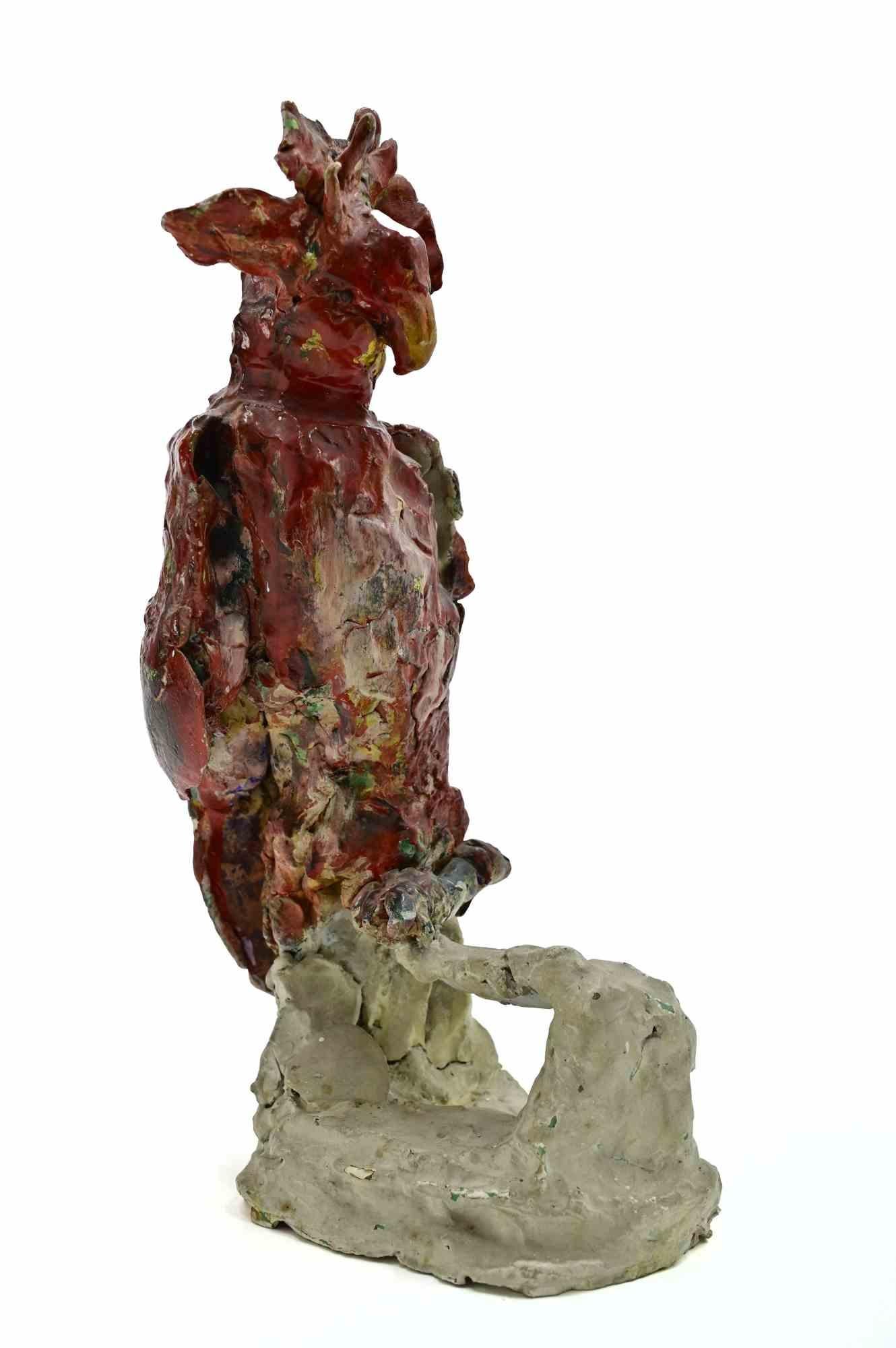 Sirio Pellegrini Figurative Sculpture - 1960s Modern Parrot Terracotta Sculpture, Unframed, Good Condition