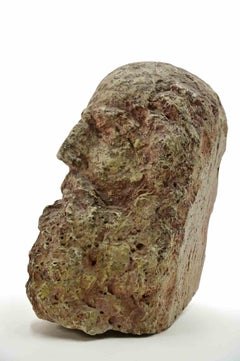 Portrait of Leonardo Da Vinci - Sculpture by Sirio Pellegrini - 1960s