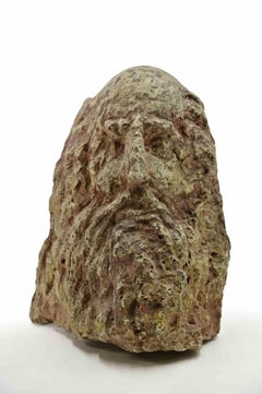 Portrait of Leonardo Da Vinci - Sculpture by Sirio Pellegrini - 1960s