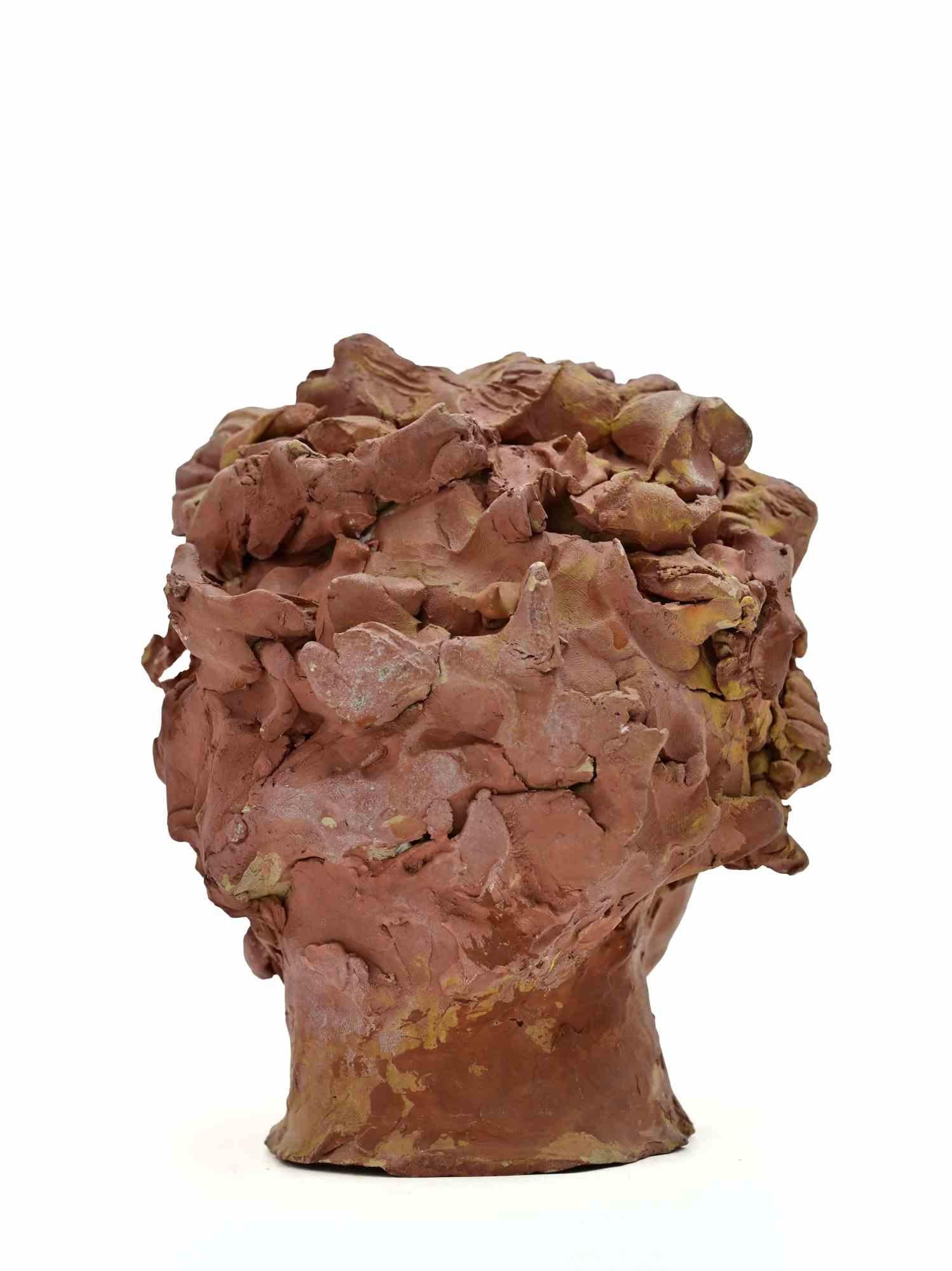 Portrait - Sculpture by Sirio Pellegrini - 1960s For Sale 1