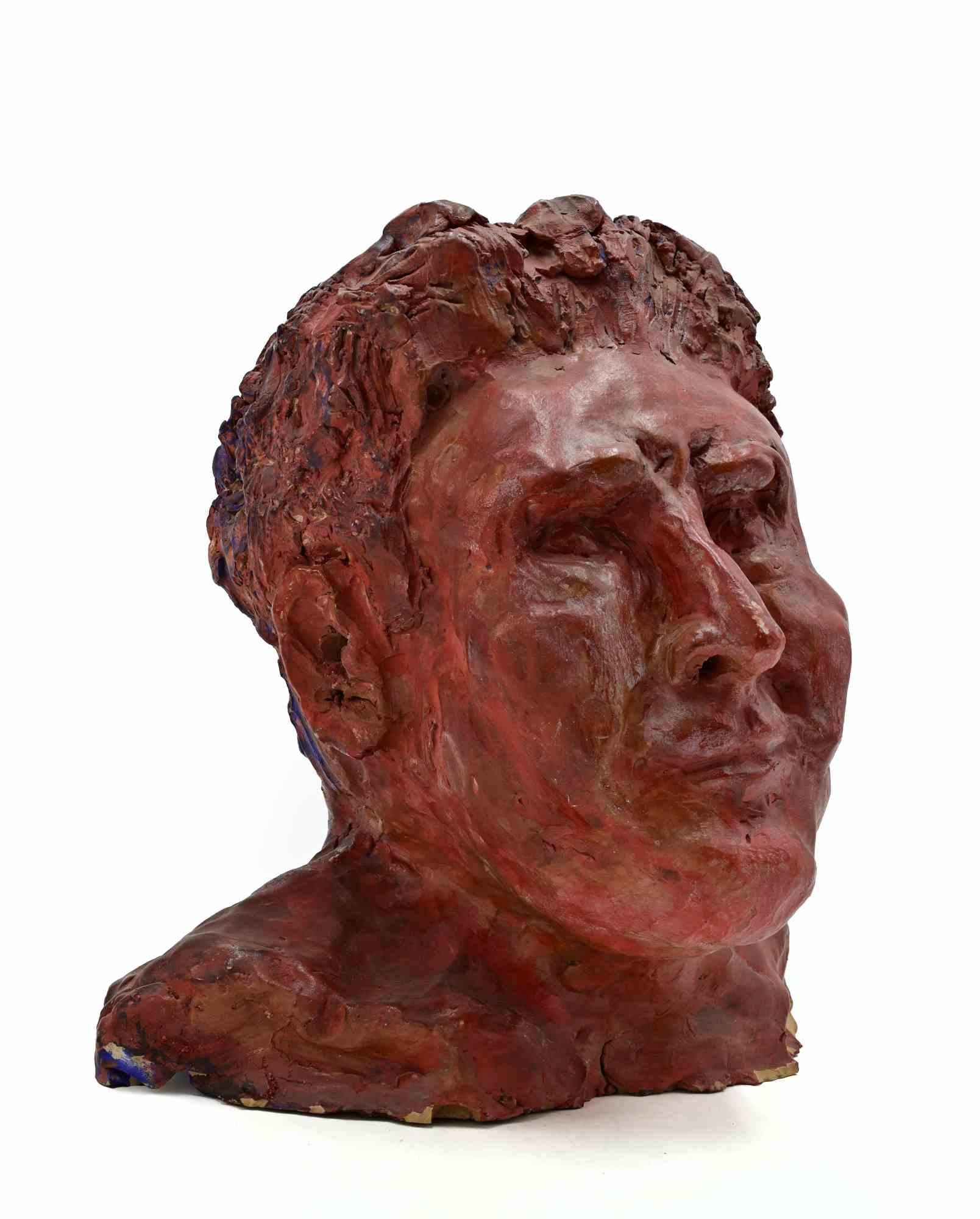 Portrait - Sculpture by Sirio Pellegrini - 1960s For Sale 1