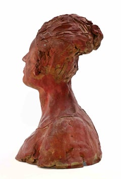 Portrait - Sculpture by Sirio Pellegrini - 1960s