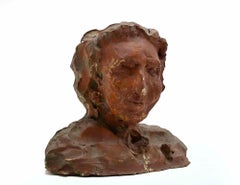 Portrait - Sculpture by Sirio Pellegrini - 1960s