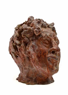 Portrait - Sculpture by Sirio Pellegrini - 1960s