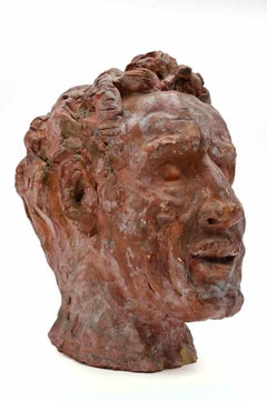 Portrait - Sculpture by Sirio Pellegrini - 1960s